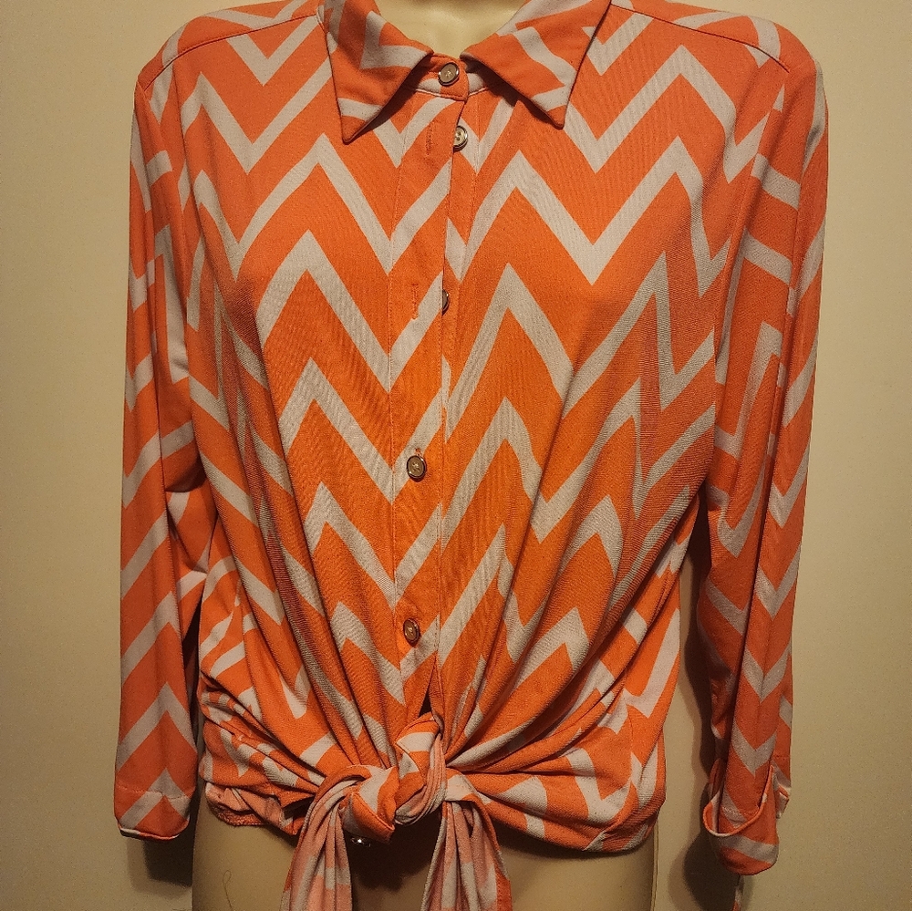 Tie front blouse